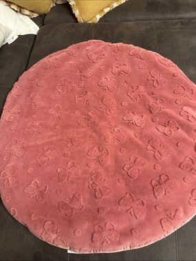 fuchsia Plush Butterfly baby Mat